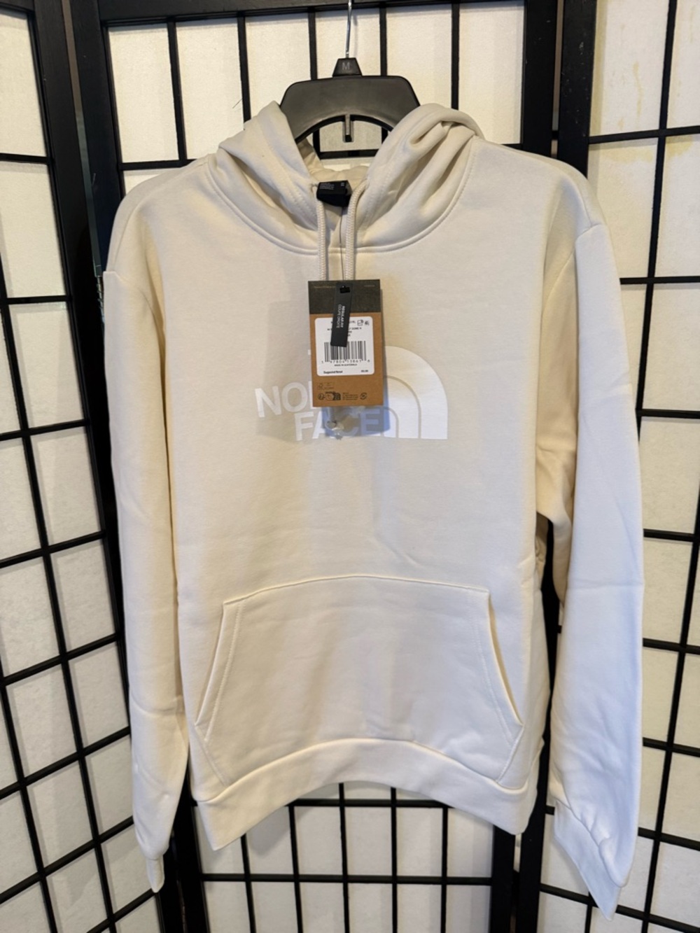 NWT The North Face Cream Hoodie Pullover Logo Size XL Women’s